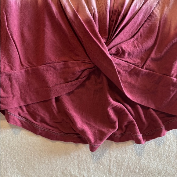 Old Navy Girls Size Large Pink and Burgundy Twist Front Top - Picture 5 of 6